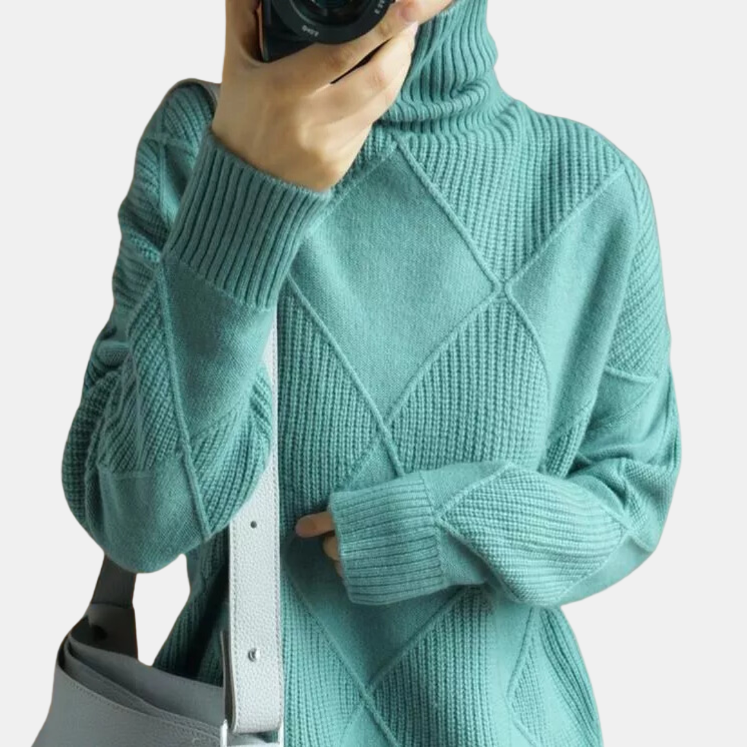 Women's Cozy Knit Sweater - Beige