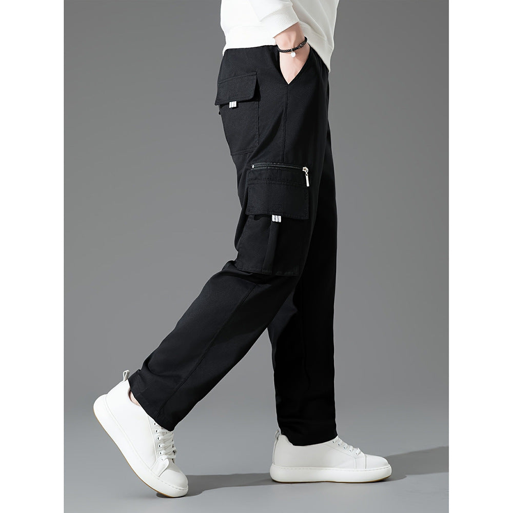 Men's Loose Fit Cargo Trousers - Grey