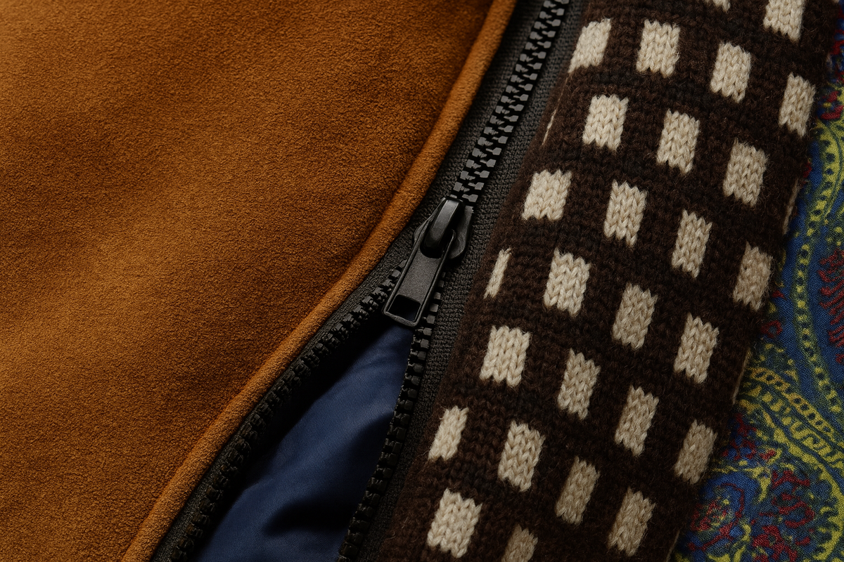 Women's Wool Colorblock Structured Coat - Brown