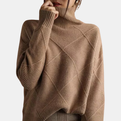 Women's Cozy Knit Sweater - Orange
