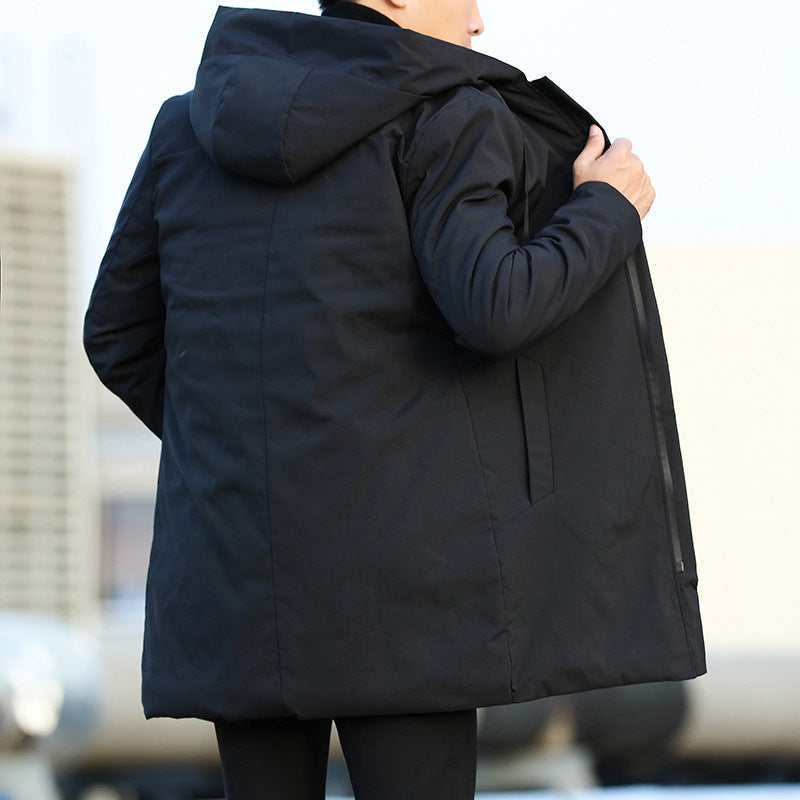 Men's Quilted Insulated Winter Coat - Brown