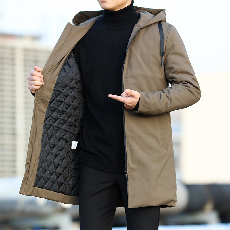 Men's Quilted Insulated Winter Coat - Black