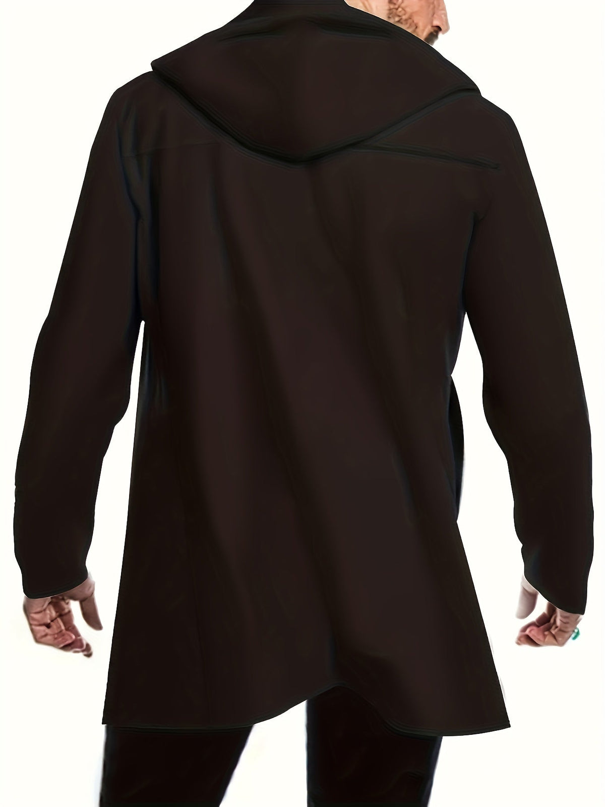Men's Tweed Hooded Coat - Red
