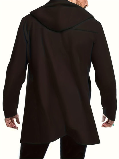 Men's Tweed Hooded Coat - Red
