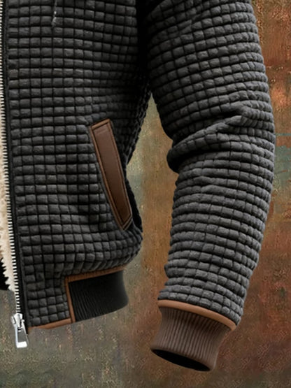 Men's Sherpa Lined Puffer Jacket - Grey