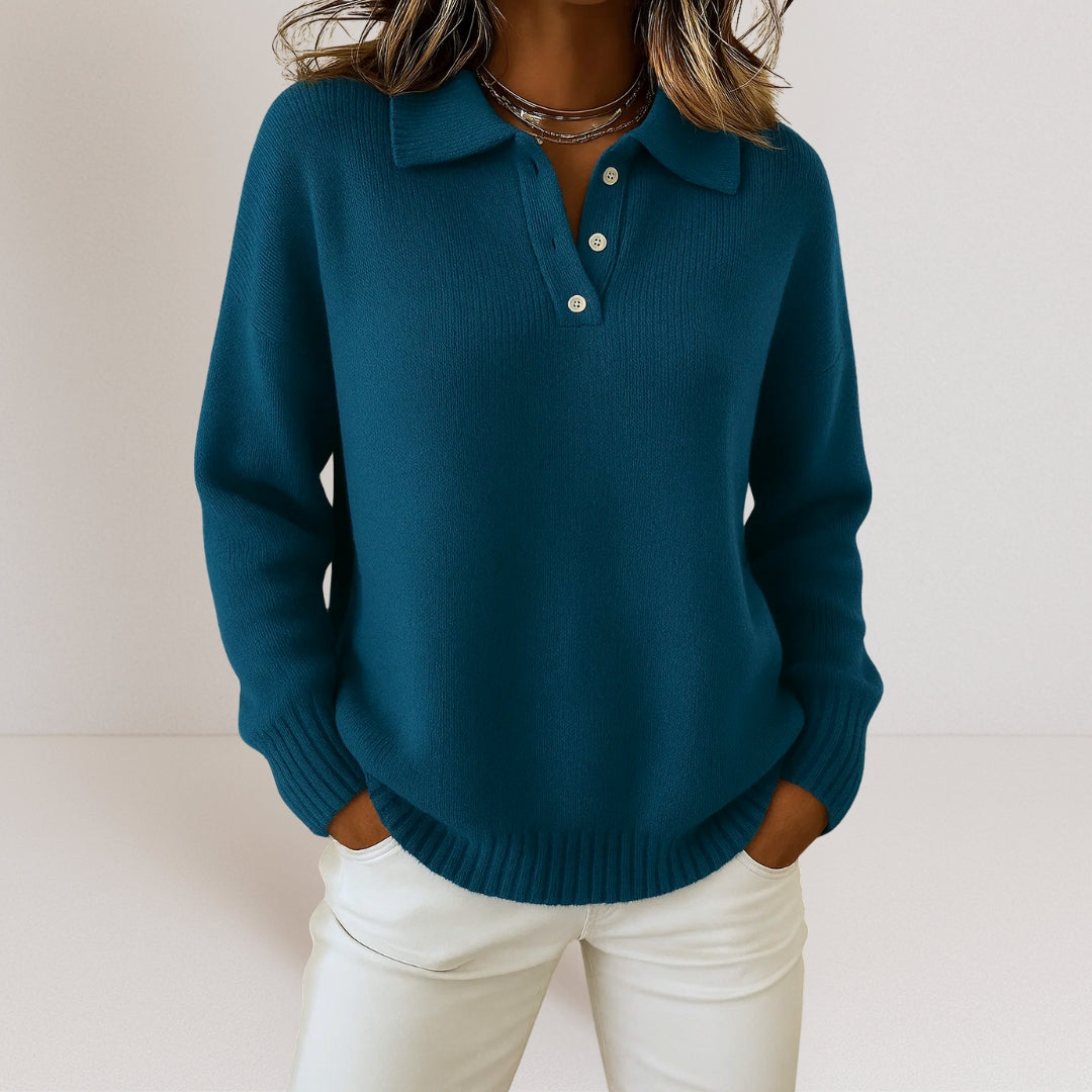 Women's Soft Knit Sweater - Blue