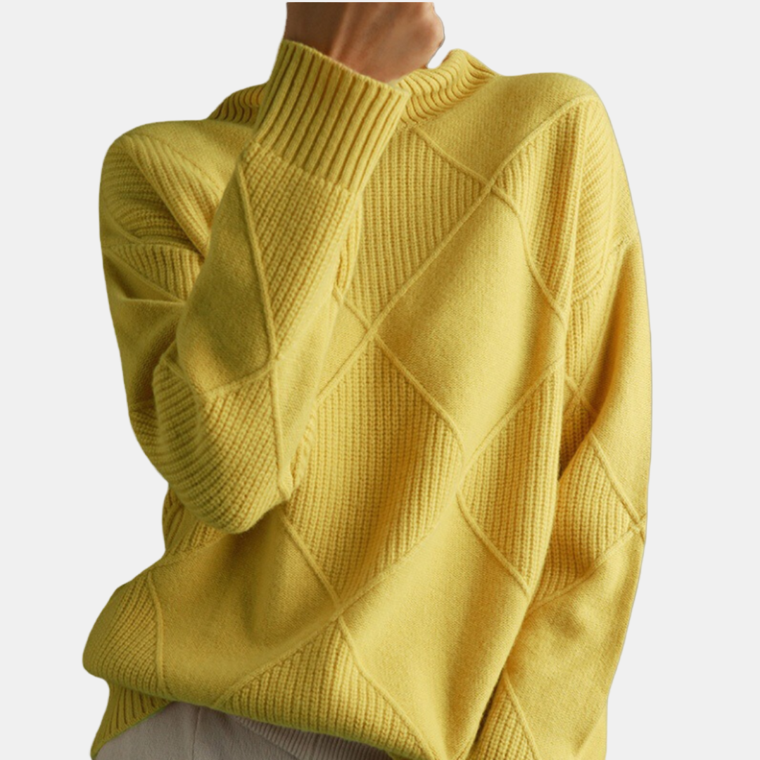 Women's Cozy Knit Sweater - Orange