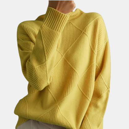 Women's Cozy Knit Sweater - Orange