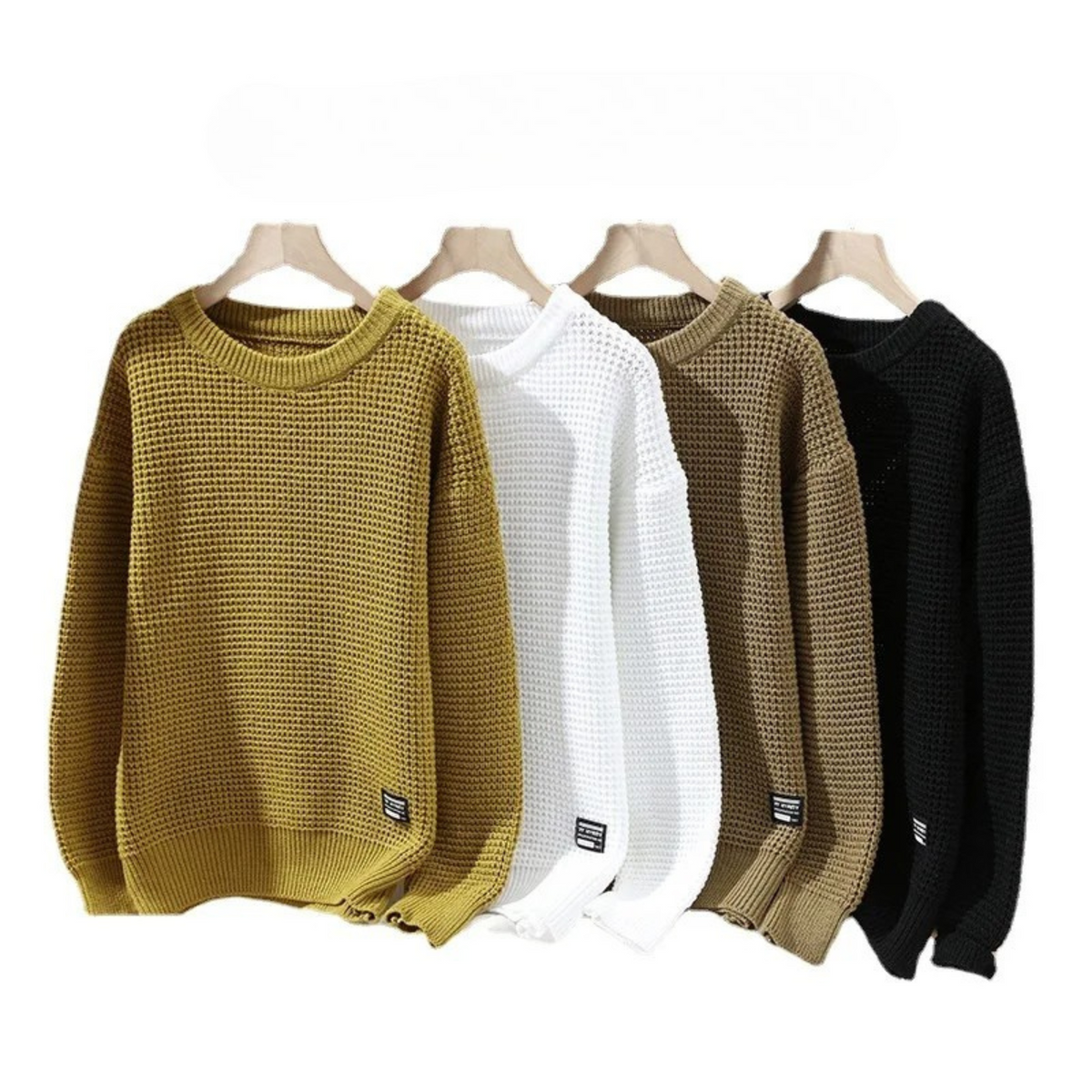Men's Ribbed Knit Pullover - Army Green