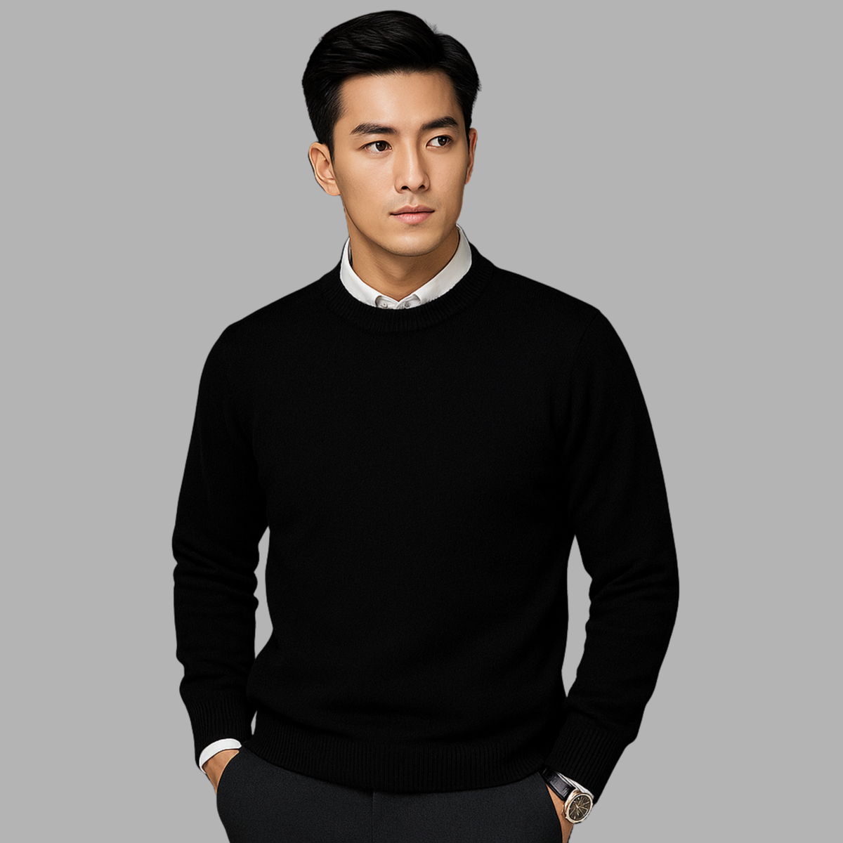 Men's Knit Sweater - Black