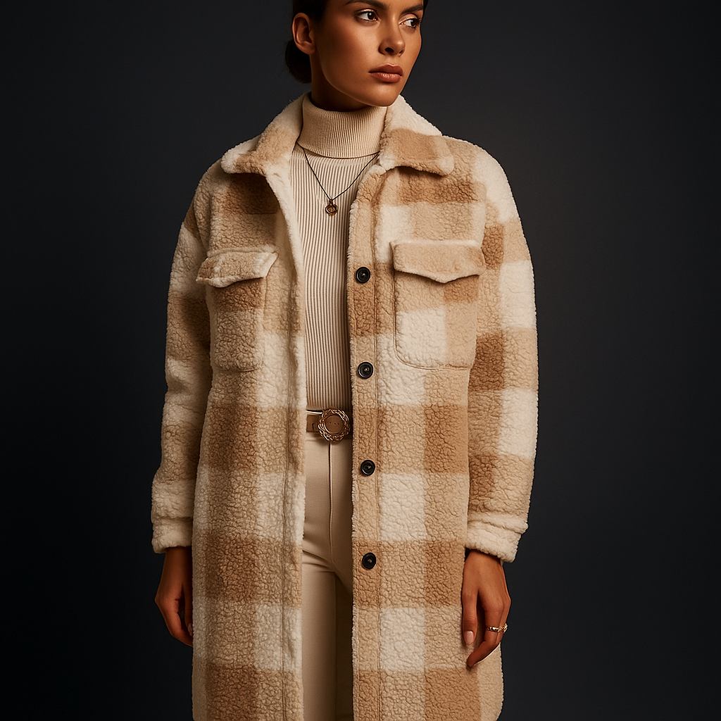 Women's Fleece Overcoat - Black