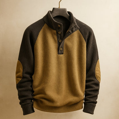 Men's Cable Knit Sweater - Brown