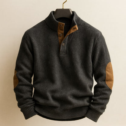 Men's Cable Knit Sweater - Brown
