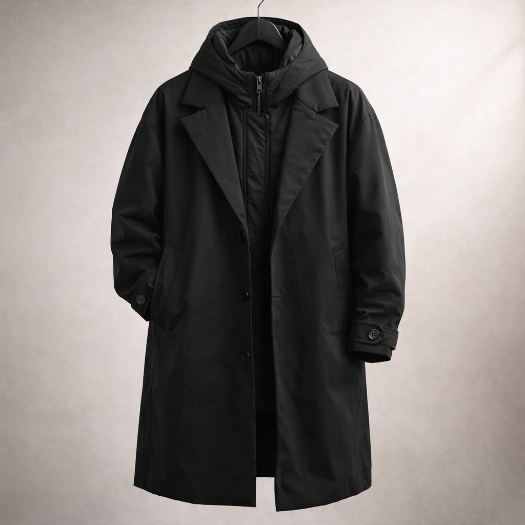 Men's Longline Overcoat - Green
