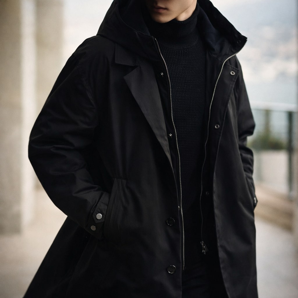 Men's Longline Overcoat - Green