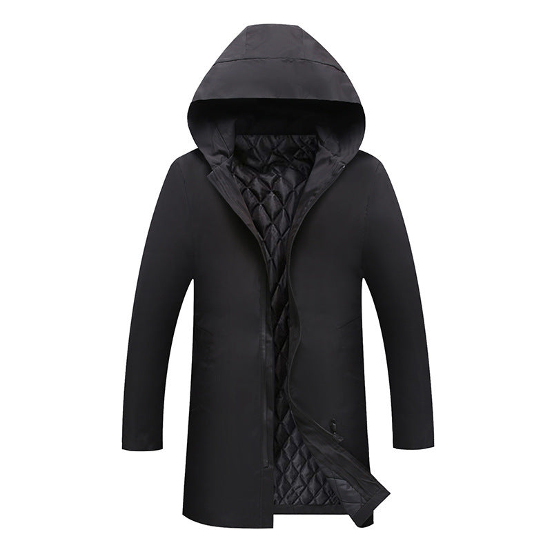 Men's Quilted Insulated Winter Coat - Brown