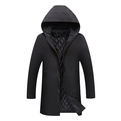 Men's Quilted Insulated Winter Coat - Brown
