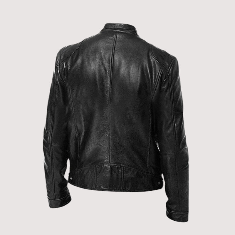 Men's Faux Leather Jacket - Black