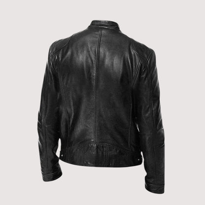 Men's Faux Leather Jacket - Black