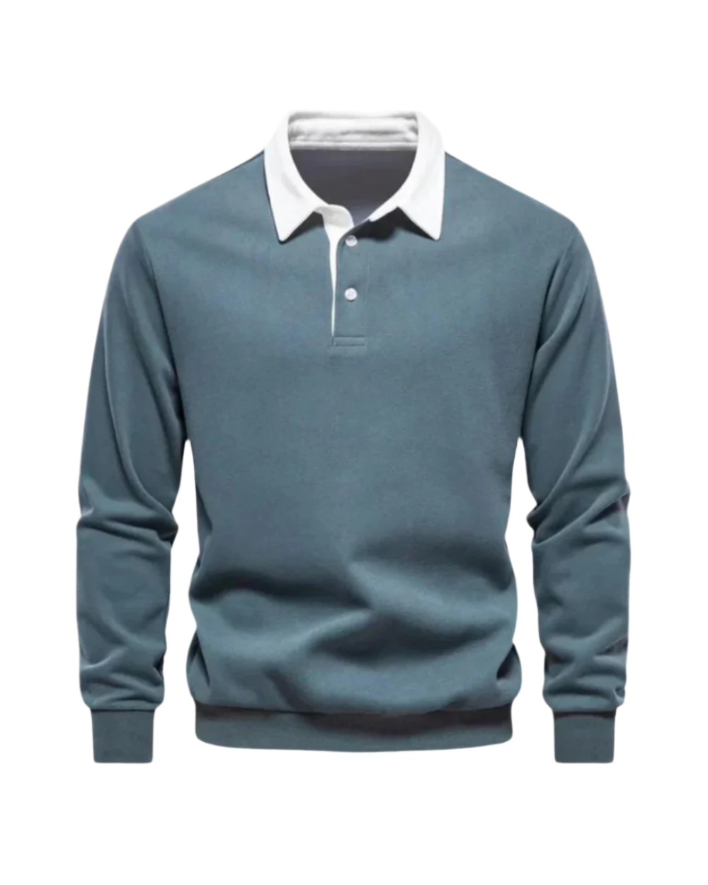 Men's Knit Polo Sweater - Navy Blue