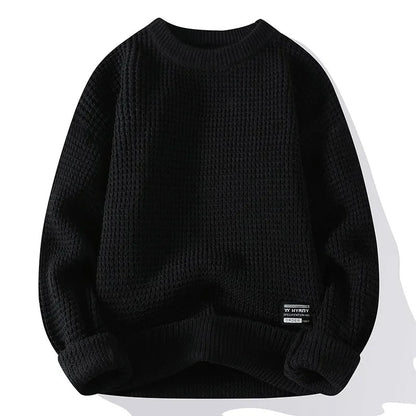 Men's Ribbed Knit Pullover - Olive Green