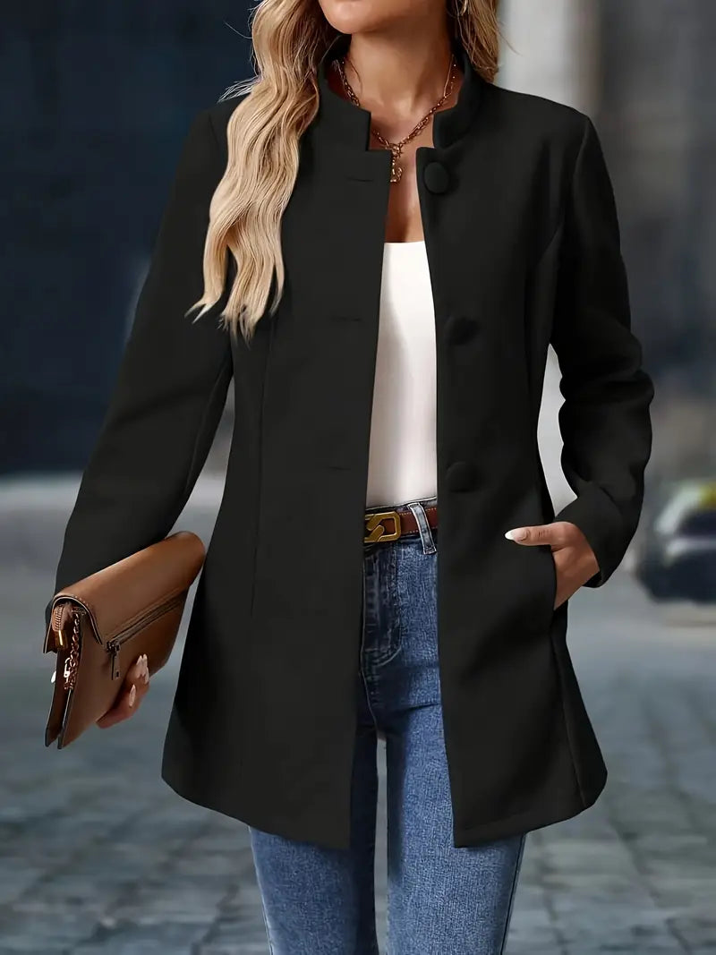 Women's Tailored Elegant Jacket - Black