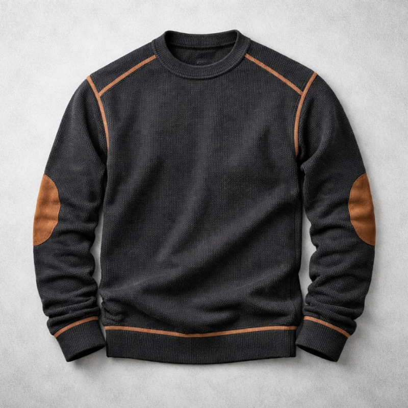 Men's Textured Knit Pullover - Blue