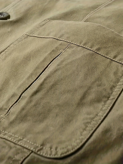 Men's Cotton Lapel Blazer - Green