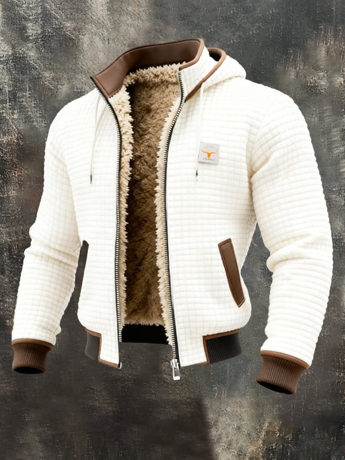 Men's Sherpa Lined Puffer Jacket - Grey