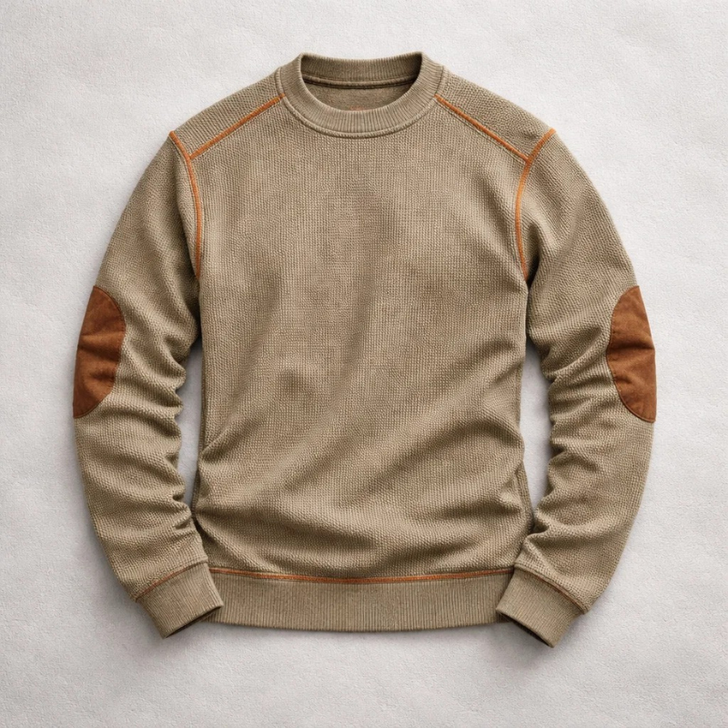 Men's Textured Knit Pullover - Blue