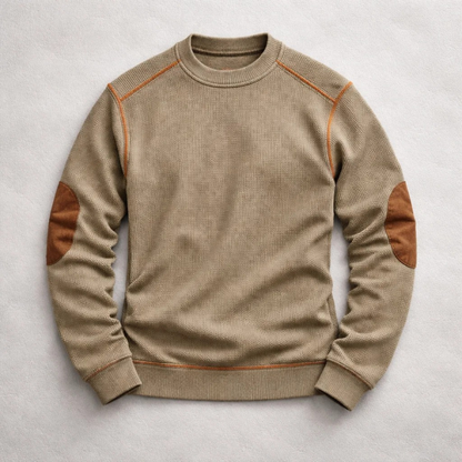 Men's Textured Knit Pullover - Blue