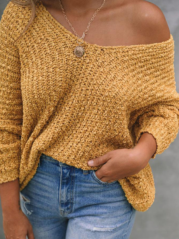 Women's Textured Knit Sweater - BLUE