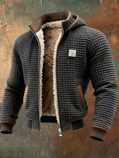 Men's Sherpa Lined Puffer Jacket - Grey