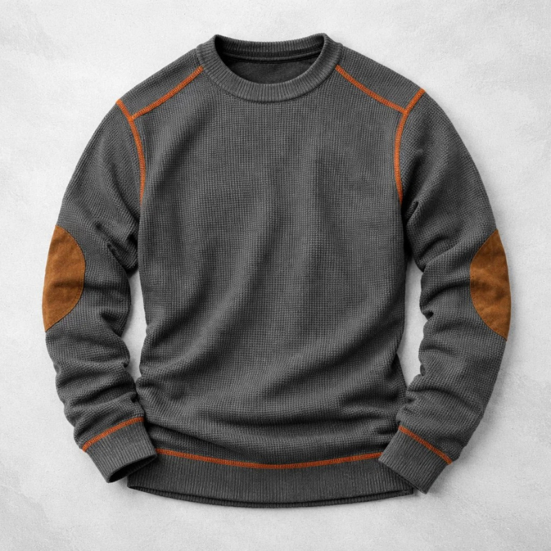 Men's Textured Knit Pullover - Blue