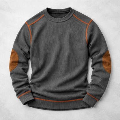 Men's Textured Knit Pullover - Blue
