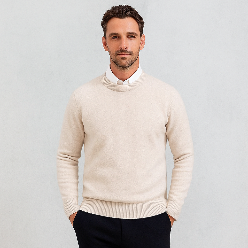 Men's Knit Sweater - Navy Blue