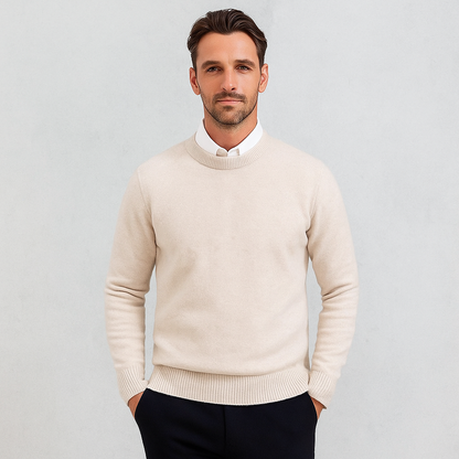 Men's Knit Sweater - Navy Blue