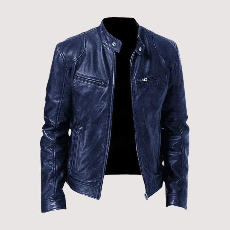 Men's Faux Leather Jacket - Black