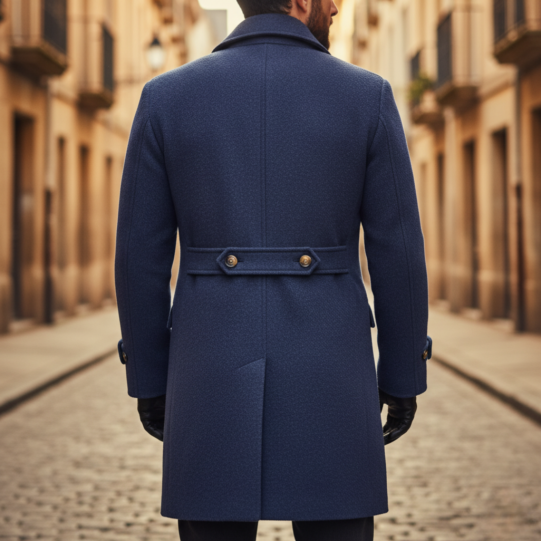 Men's Wool Overcoat - Beige