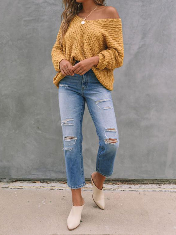 Women's Textured Knit Sweater