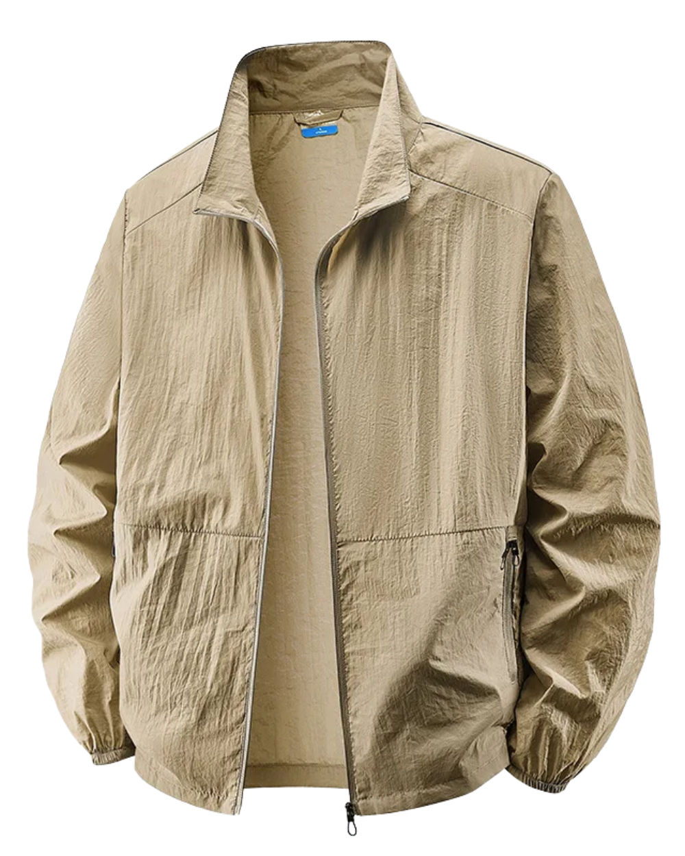Men's Lightweight Zip Jacket - Khaki