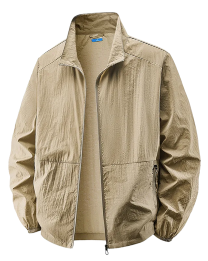 Men's Lightweight Zip Jacket - Khaki