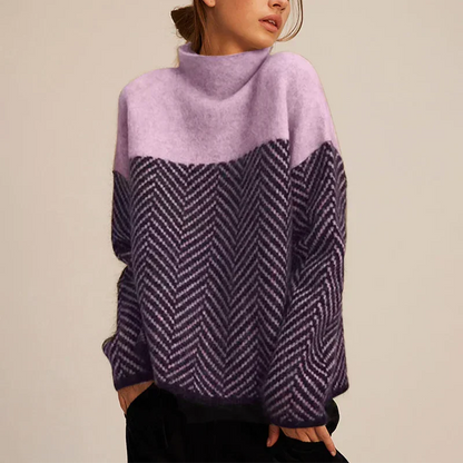 Women's Cozy Turtleneck Sweater - Beige