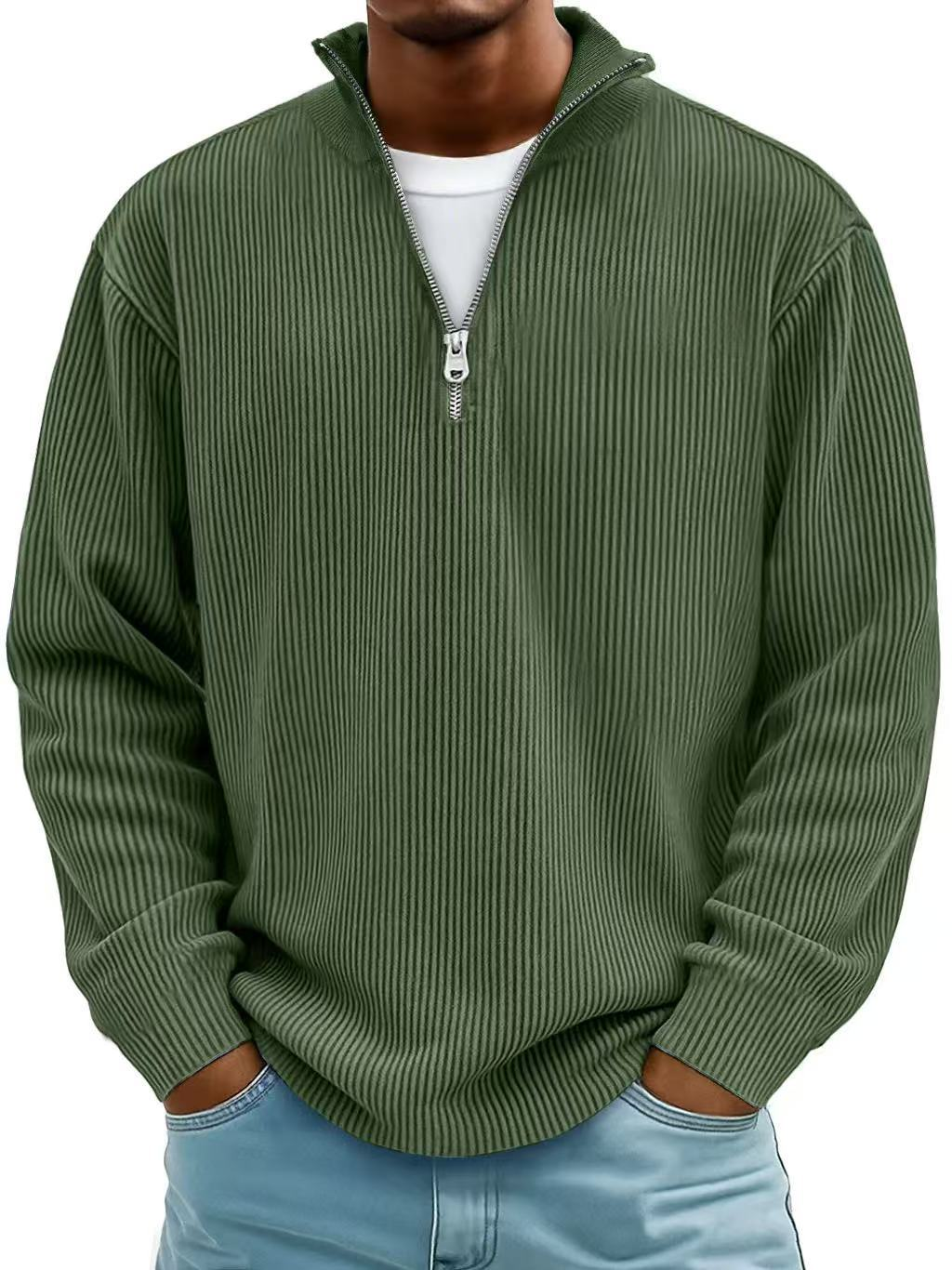 Men's Knit Half Zip Pullover - Grey