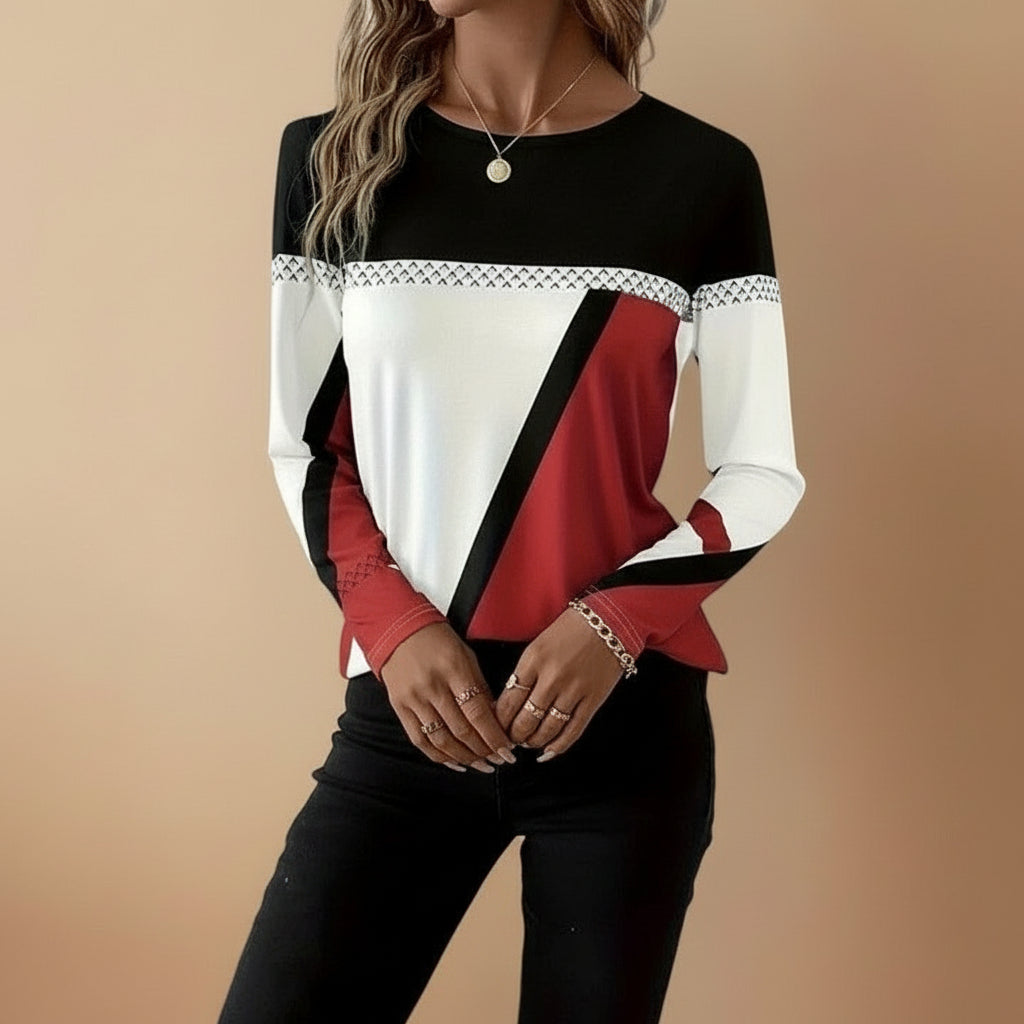 Women's Elegant Knit Sweater - Multicolor