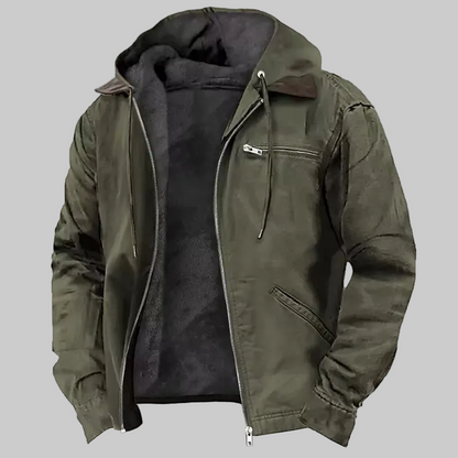 Men's Down Puffer Coat - Black