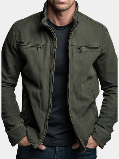 Men's Cotton Field Jacket - Army Green