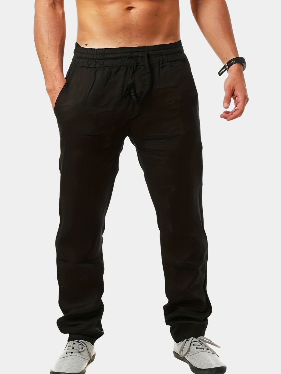 Men's Straight Leg Trousers - Black