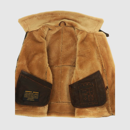 Men's Leather Aviator Jacket