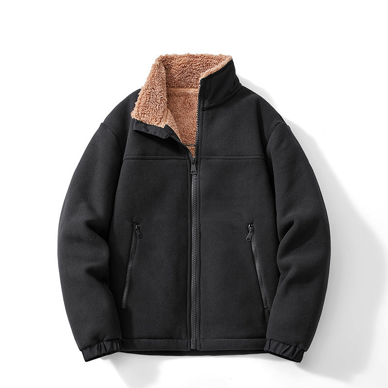 Men's Fleece Lined Polar Winter Jacket - Black